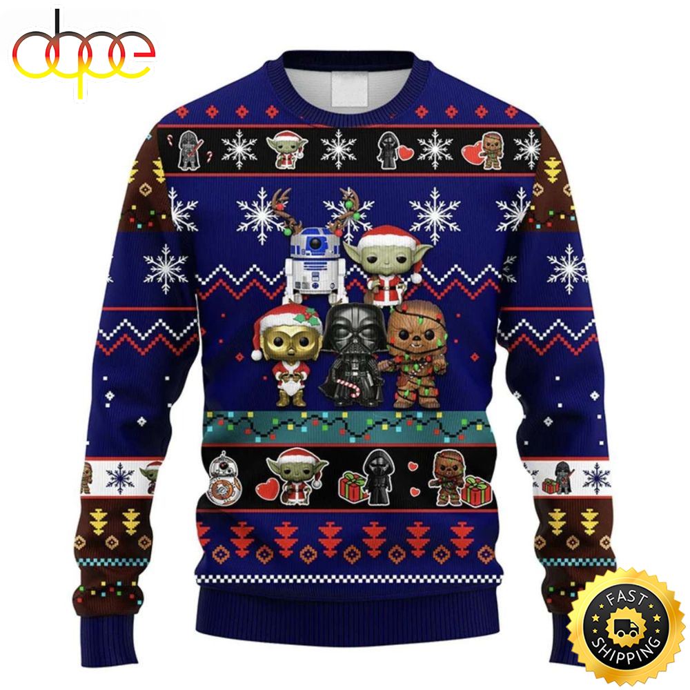 Xmas SW Characters Star Wars Ugly Christmas Sweater Birprq