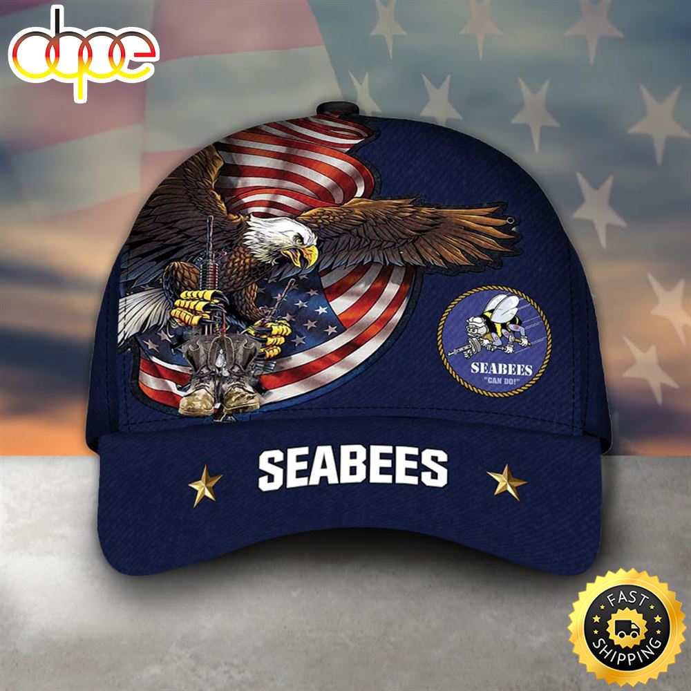 ARMED FORCES US SEABEES VETERAN MILITARY SOLDIER CAP Bp5pcb