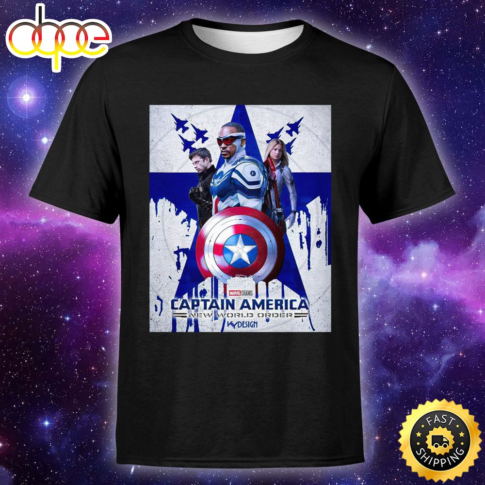 Anthony Mackie Captainamerica In The 4th Film In The Franchise New World Order May 3 2024 Unisex T Shirt Djvjal