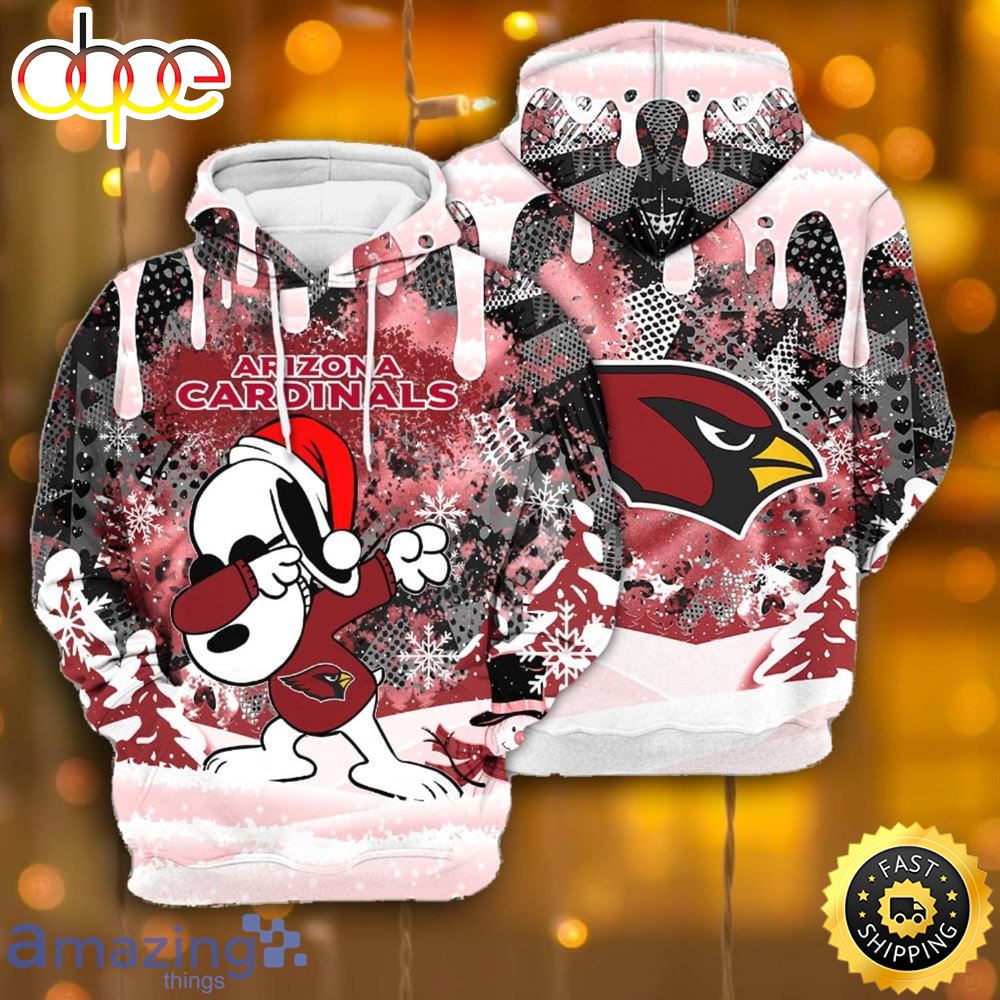 Arizona Cardinals Snoopy Dabbing The Peanuts Sports Football American All Over Print 3D Hoodie Duiaap