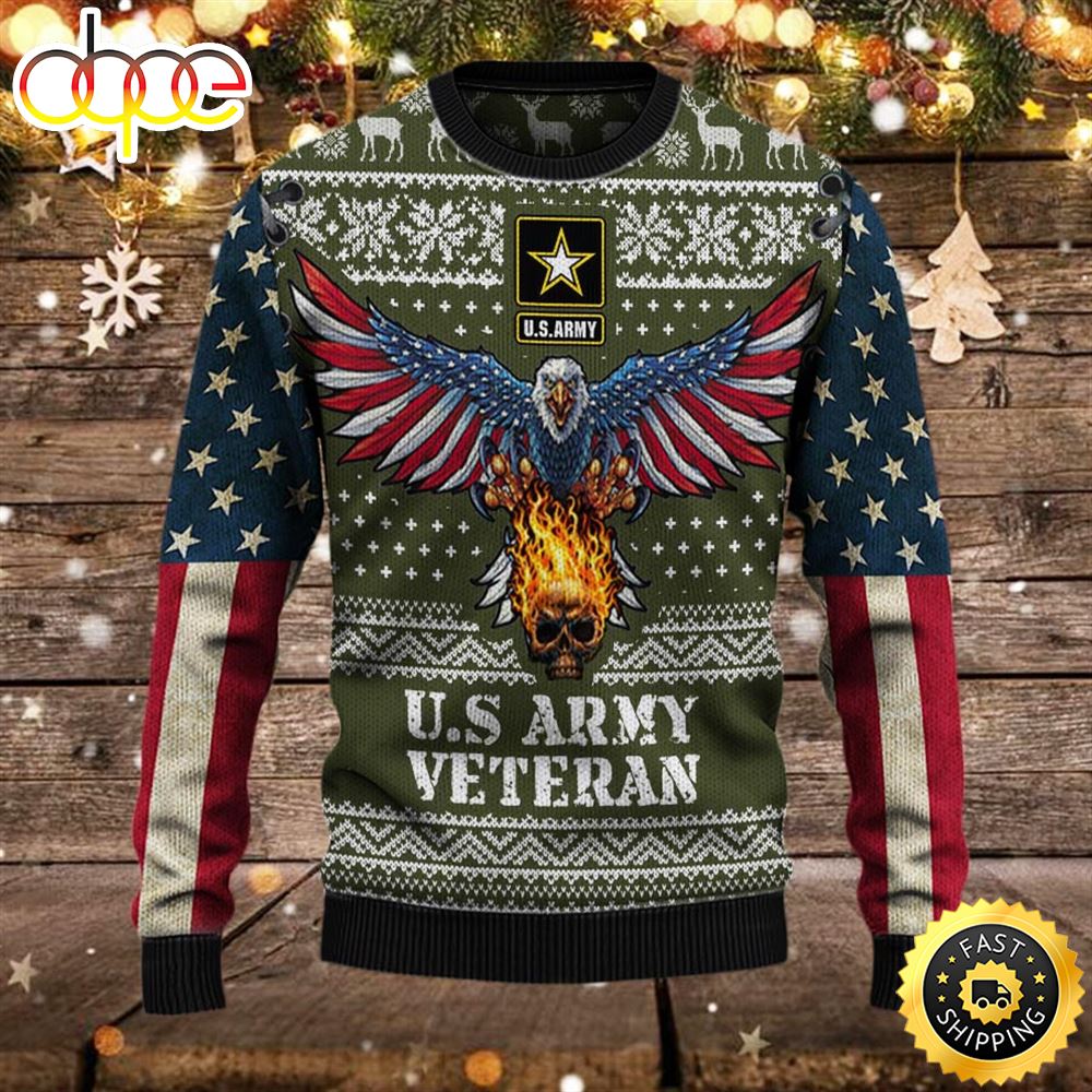 Armed Forces Army Military Vva Vietnam Veterans Day Gift For Father Christmas Ugly Sweater Gynrt8