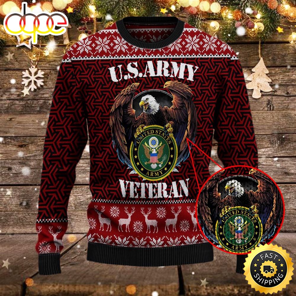 Armed Forces Army Military Vva Vietnam Veterans Day Gift For Father Dad Christmas Sweater Pqhn7t