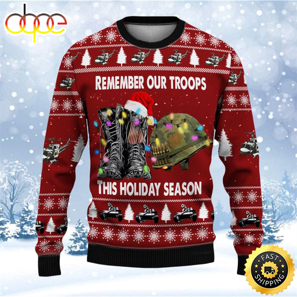Armed Forces Army Navy Usmc Marine Air Forces Veteran Military Soldier Ugly Sweater 6494 Eri15l