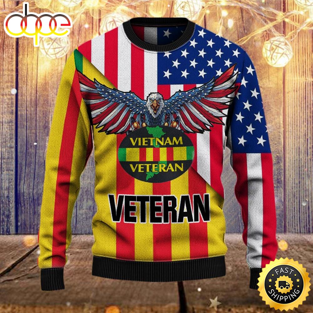 Armed Forces Army Usn Navy Usmc Marine Usaf Air Forces Uscg Coast Guard Military Vva Vietnam Veterans Day Gift For Father Dad Christmas Wool Sweater E7qxrf