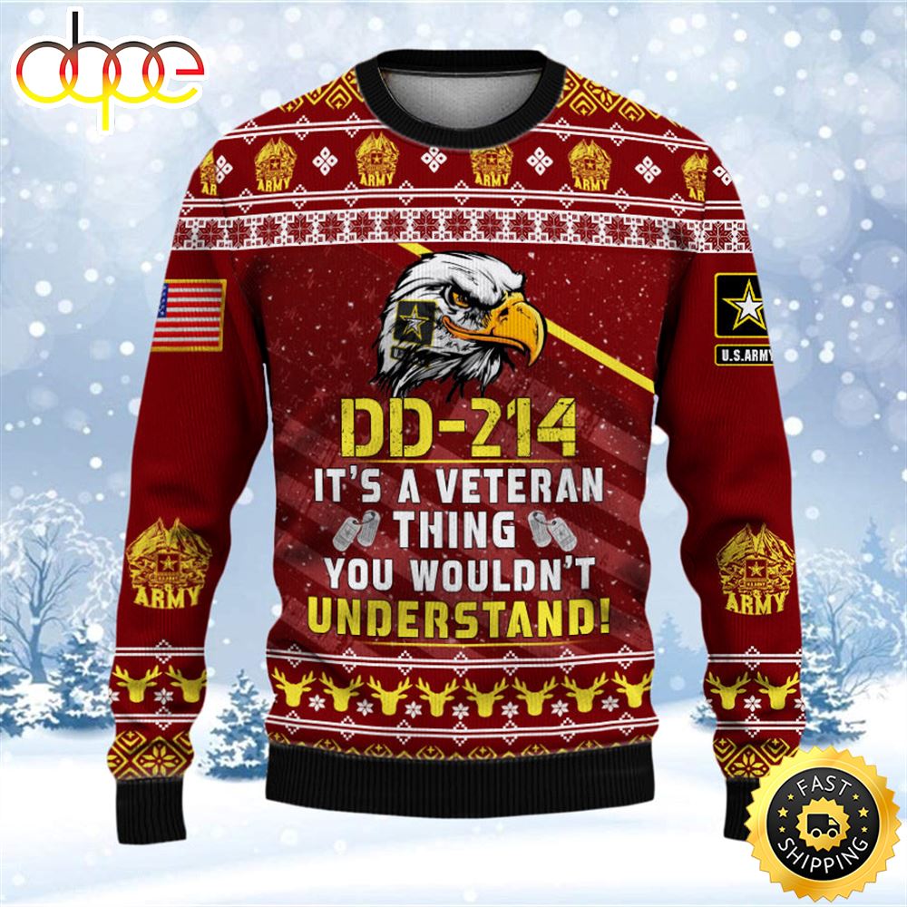 Armed Forces Army Veteran Military Soldier Ugly Sweater 3D Bbtmww