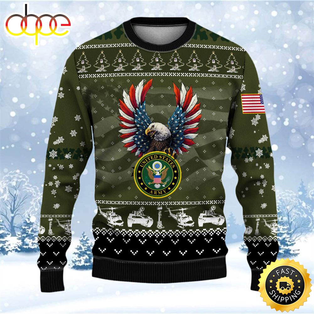 Armed Forces Army Veteran Military Soldier Ugly Sweater Ptv3pq