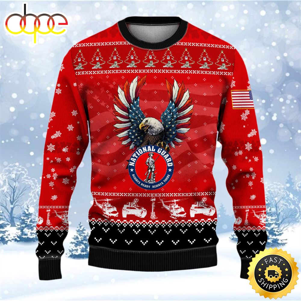 Armed Forces National Guard Veteran Military Soldier Ugly Sweater Lcp7pc