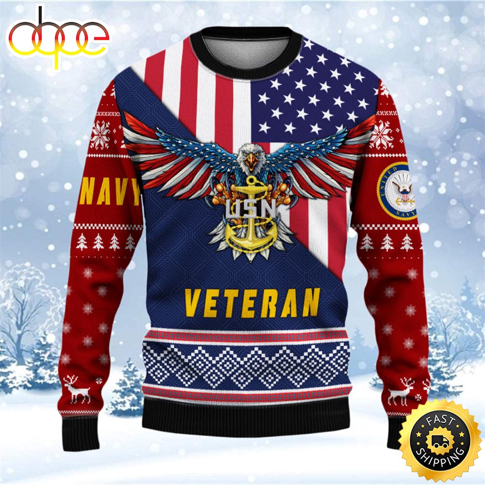 Armed Forces Navy Veteran Military Soldier Ugly Sweater Xmas Z0k04j