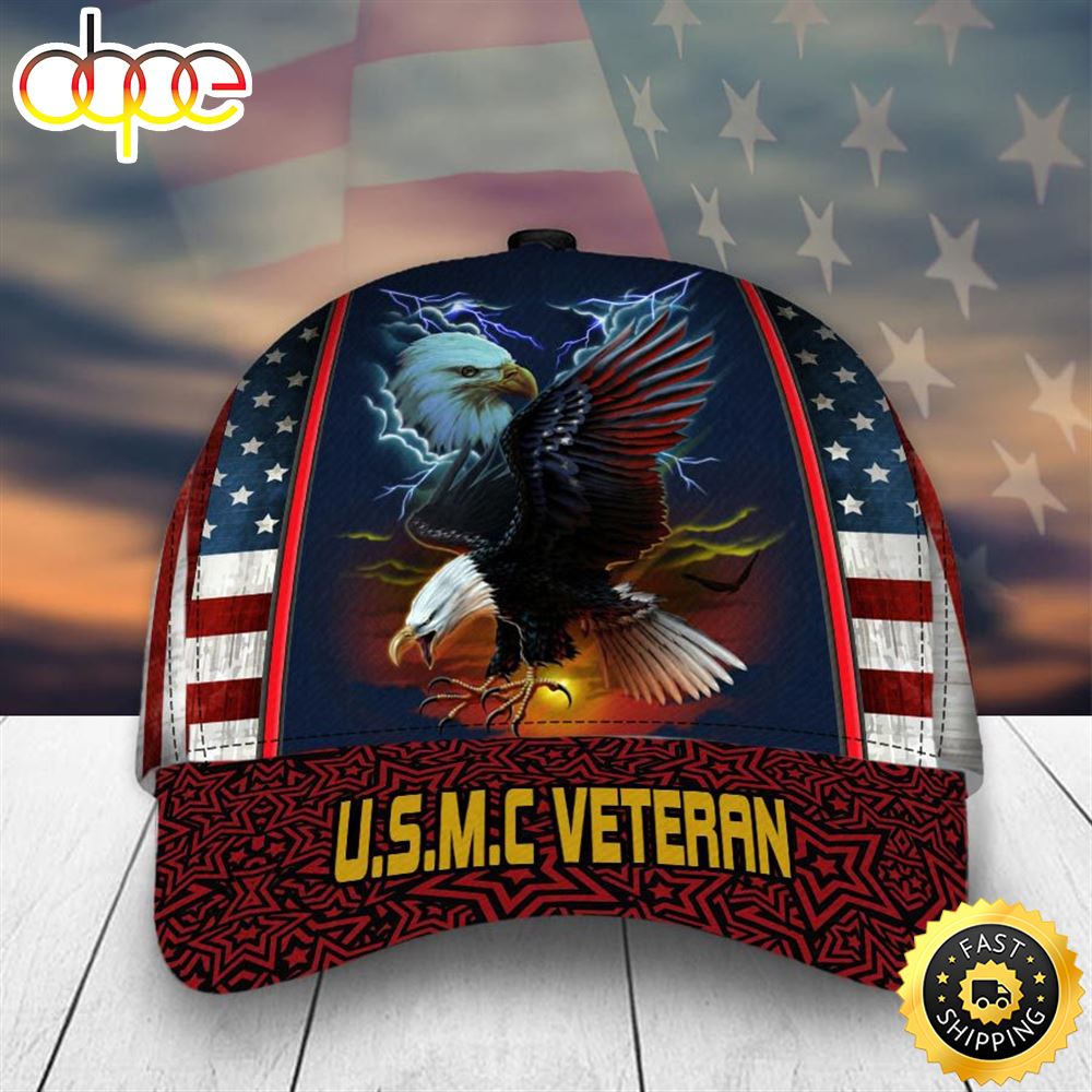 Armed Forces USMC Marine Corps Veteran Classic Cap Pjaxjy