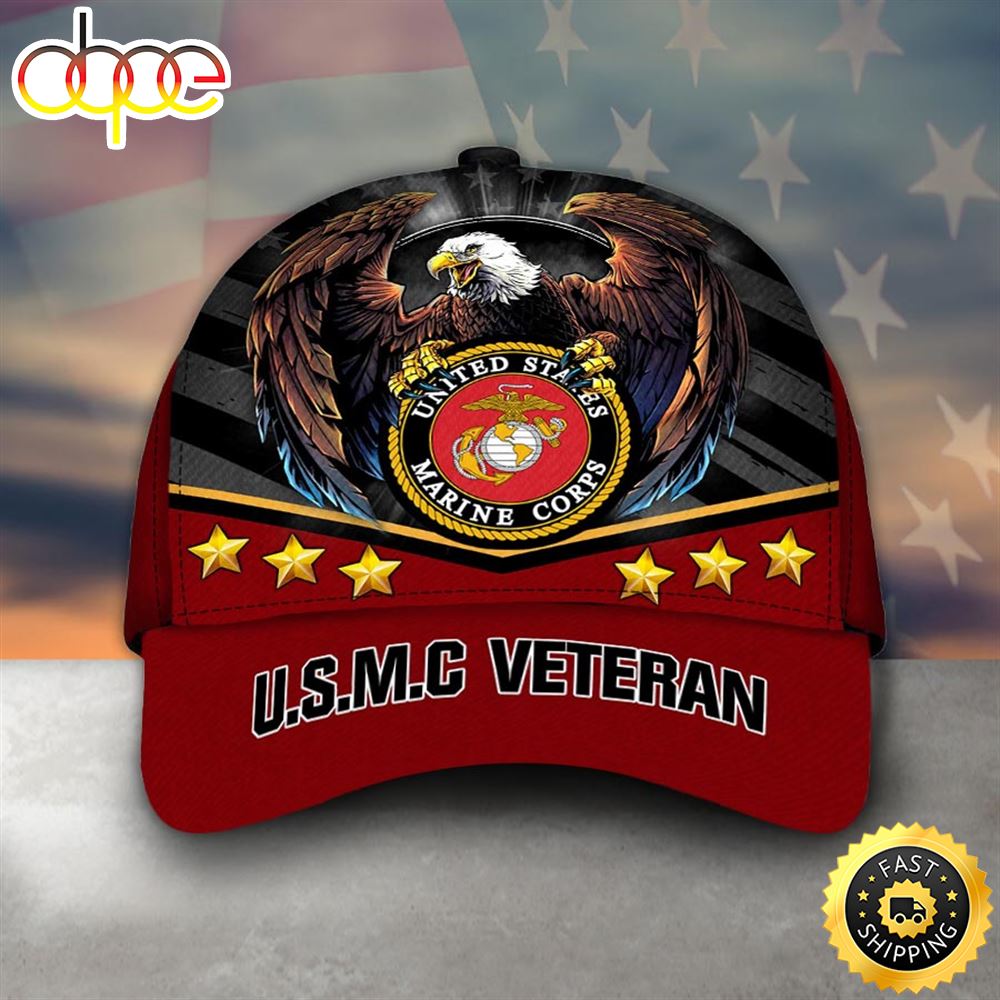 Armed Forces USMC Marine Military Veterans Day America Cap Hpp3t2