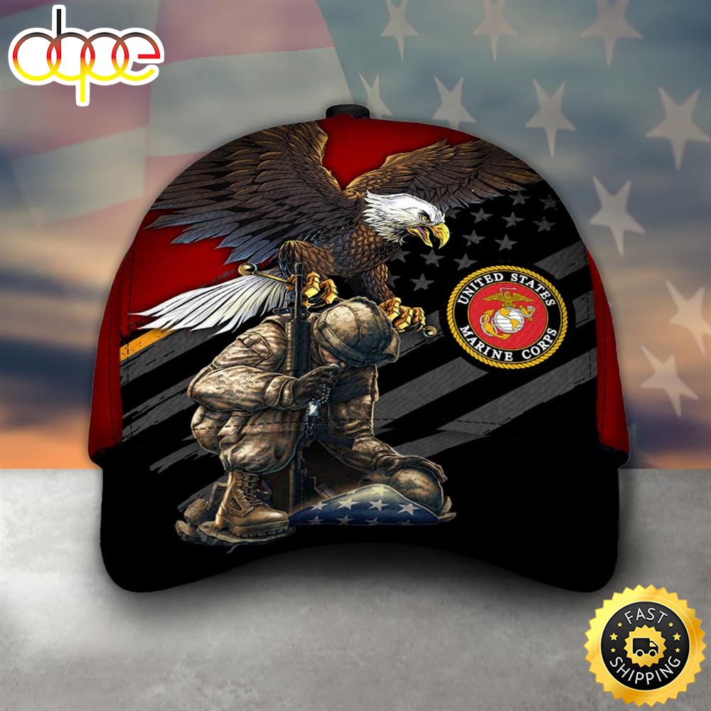 Armed Forces USMC Marine Military Veterans Day Gift For Father Dad Christmas Cap Fu1fw1
