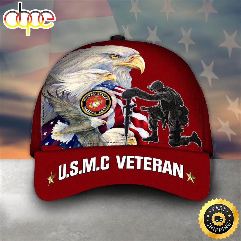 Armed Forces USMC Marine Veteran America Cap Bukx7z