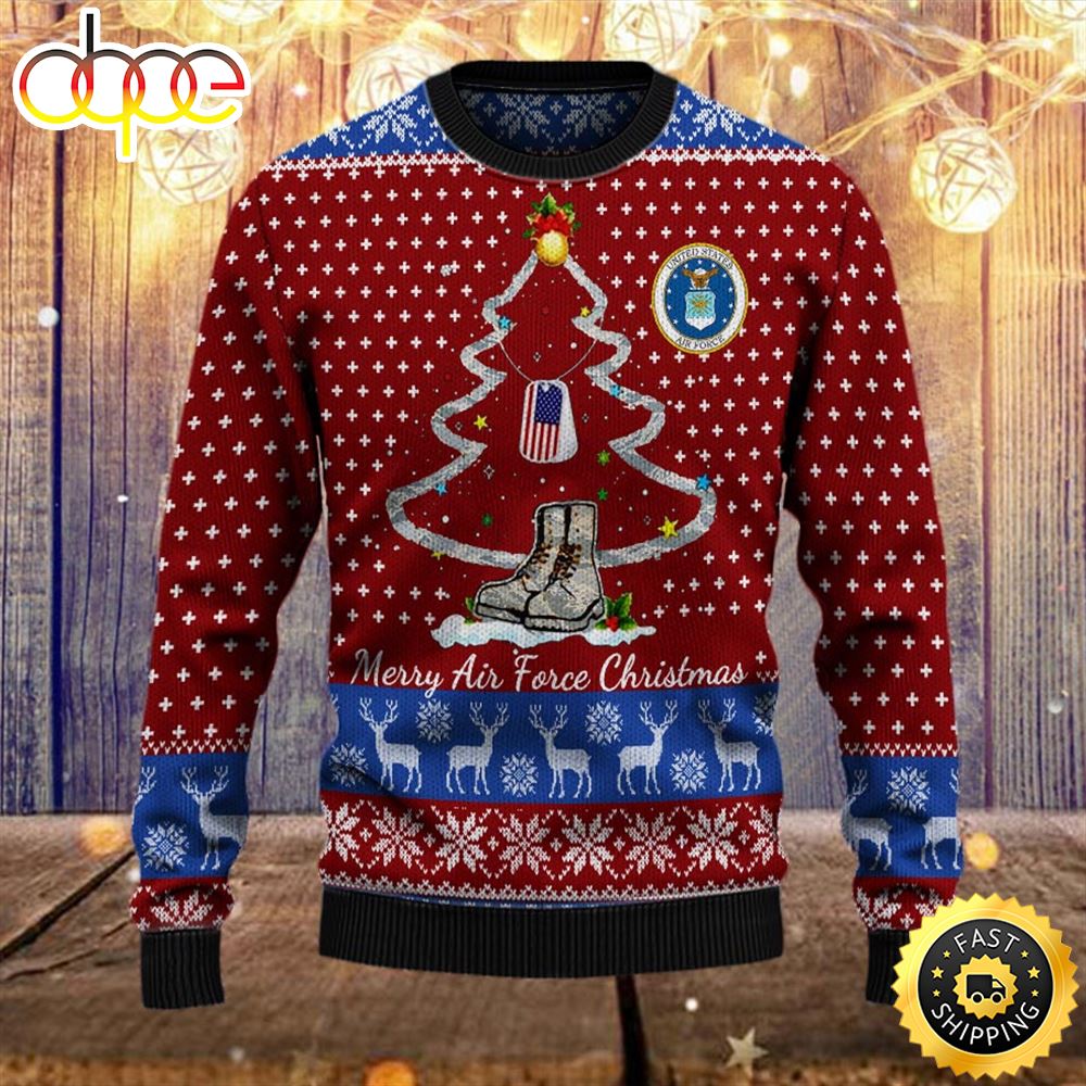 Armed Forces Usaf Air Forces Military Vva Vietnam Veterans Day Gift For Father Dad Christmas Ugly Sweater 3D Uytffl
