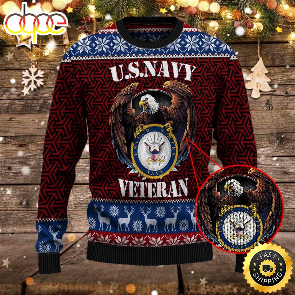 Armed Forces Usn Navy Military Vva Vietnam Veterans Day Gift For Christmas Ugly Sweater N60jgz