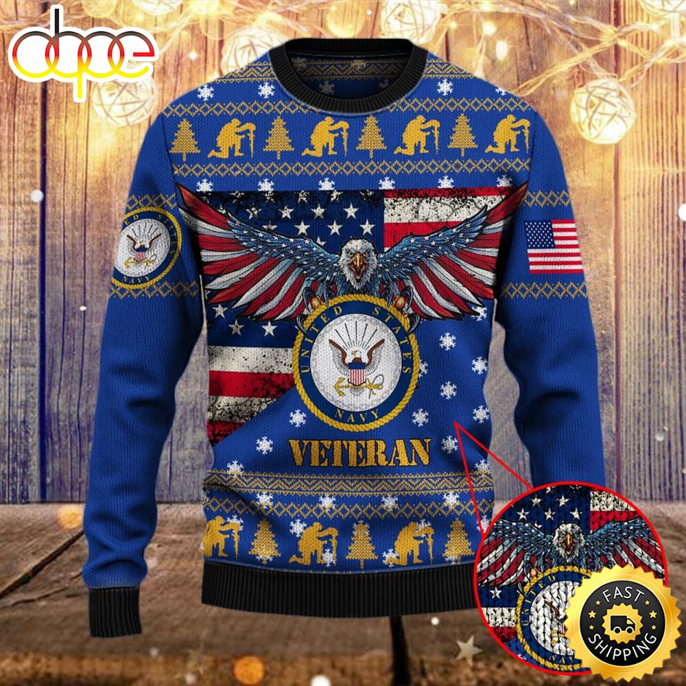 Armed Forces Usn Navy Military Vva Vietnam Veterans Day Gift For Father Dad Christmas Ugly Dpppix