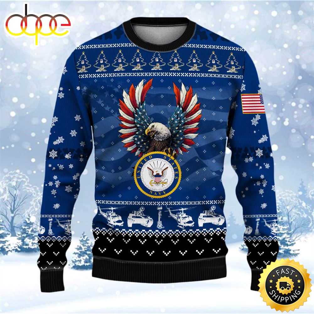 Armed Forces Usn Navy Veteran Military Soldier Ugly Sweater Mzjy5h