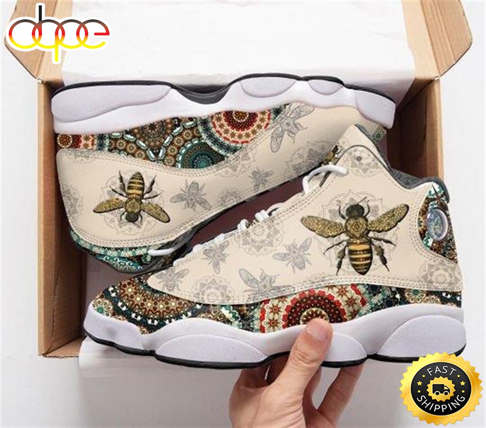 Bee Mandala All Over Printed Air Jordan 13 Sneakers Uxdgwq