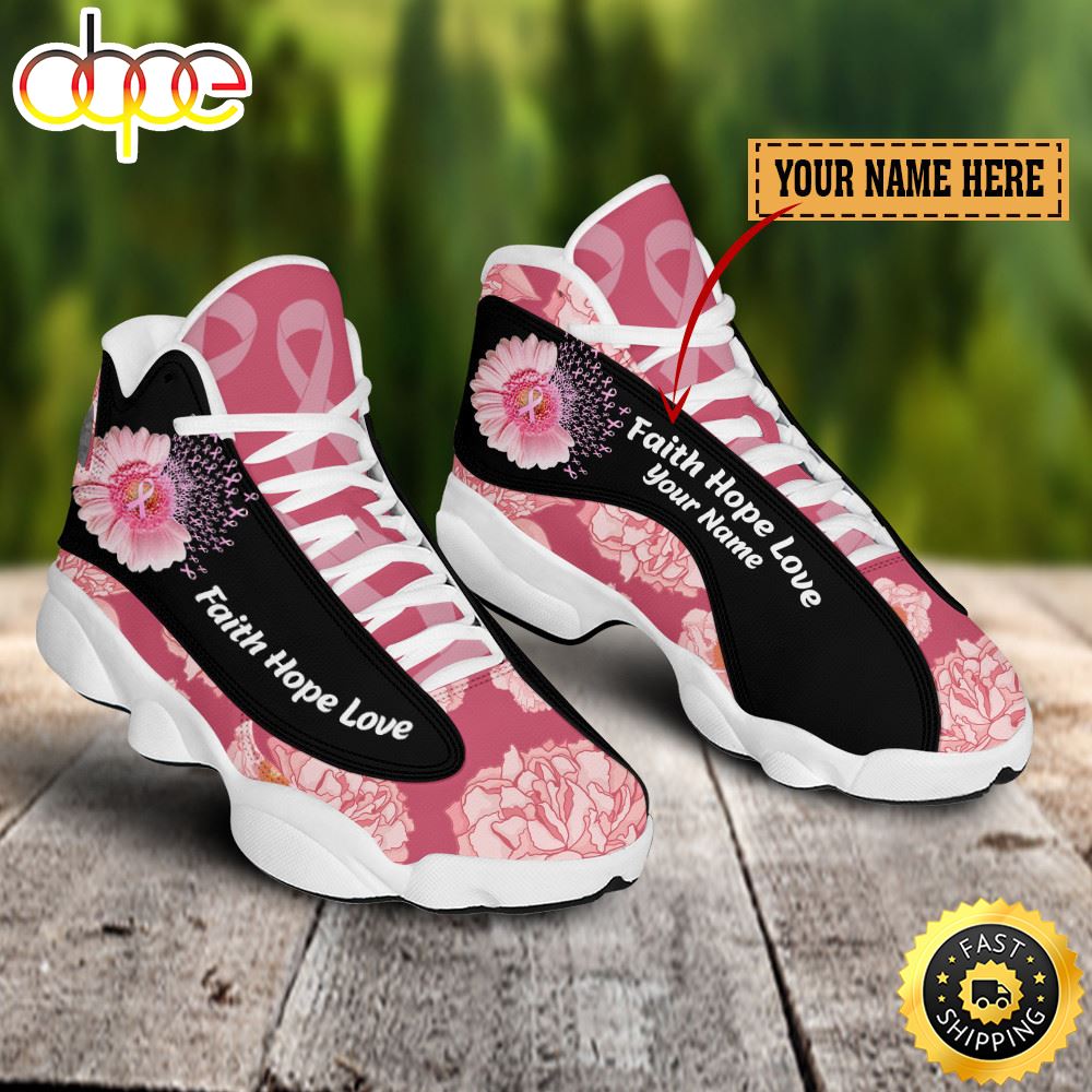 Breast Cancer Faith Hope Love Custom Name Jd13 Shoes M3rtsf