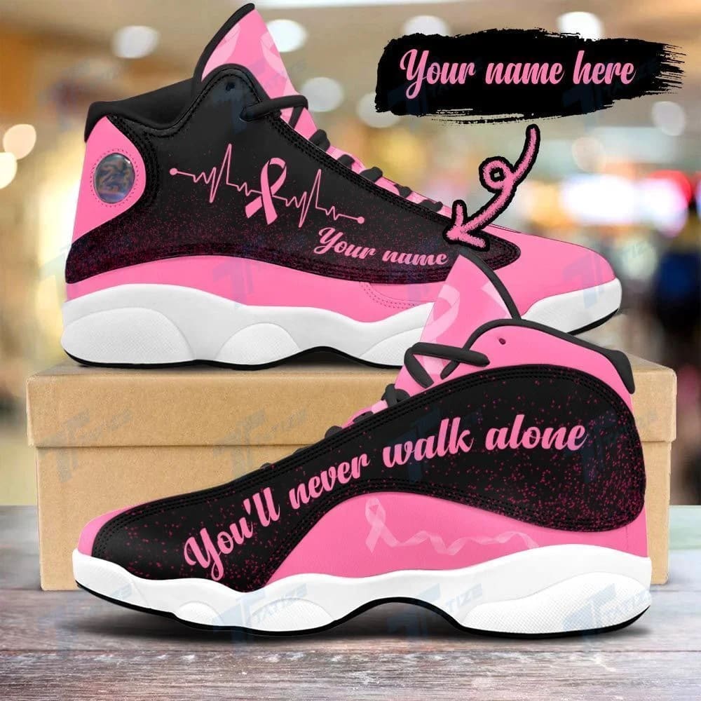 Breast Cancer Never Walk Alone Custom Name Jd13 Shoes Bgrquc