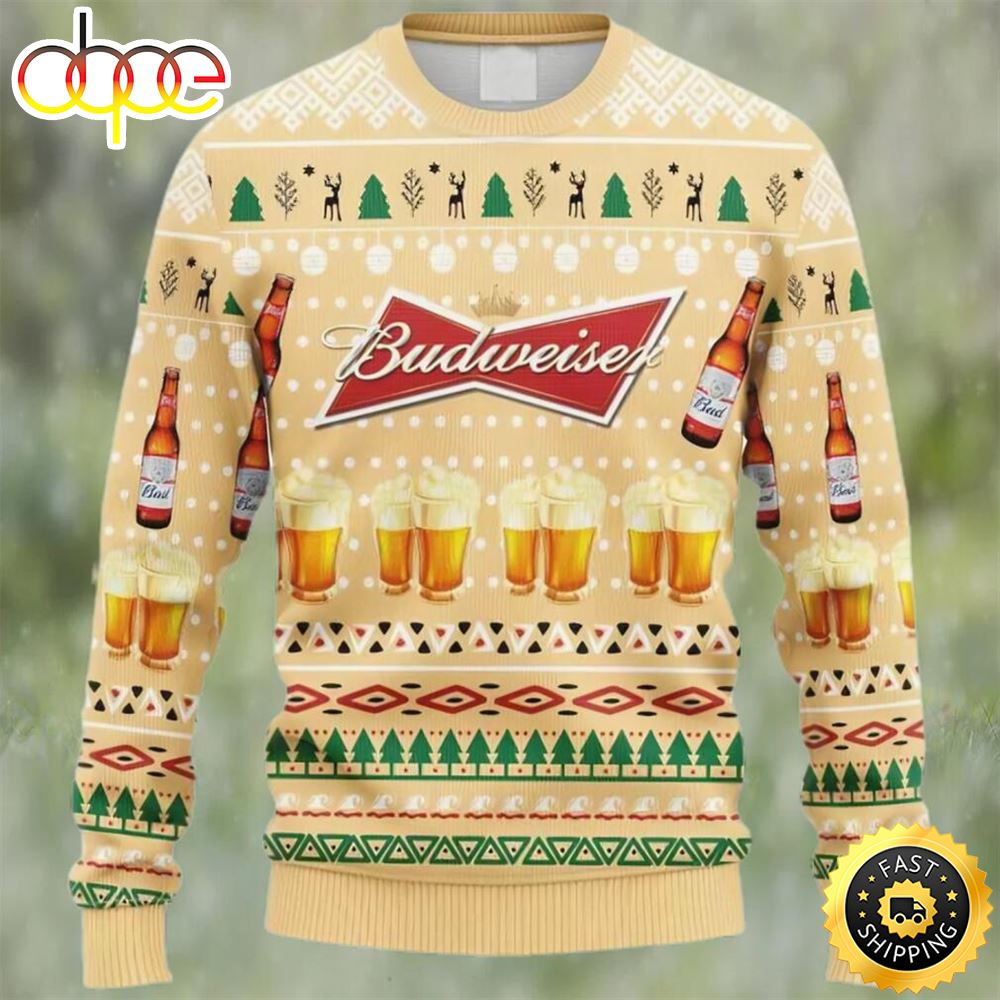 BEST Anheuser-Busch Ugly Christmas Sweater All Over Print