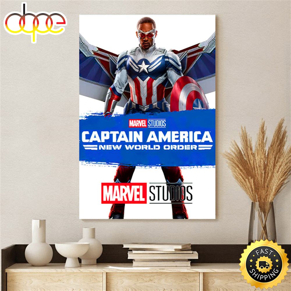Captain America New World Order Streaked Poster Canvas R9wmf4