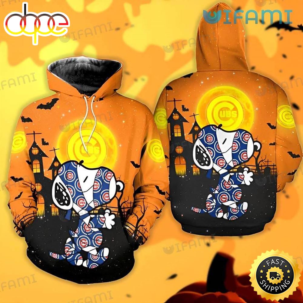 Chicago Cubs Hoodie 3D Mummy Snoopy Halloween Cubs Gift Hoodie