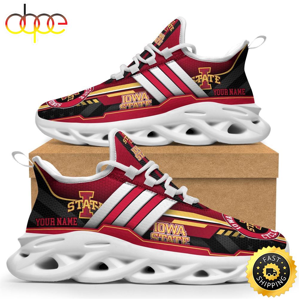 Custom Name NCAA Iowa State Cyclones Max Soul Sneakers Trending Summer 1 Tq4ico