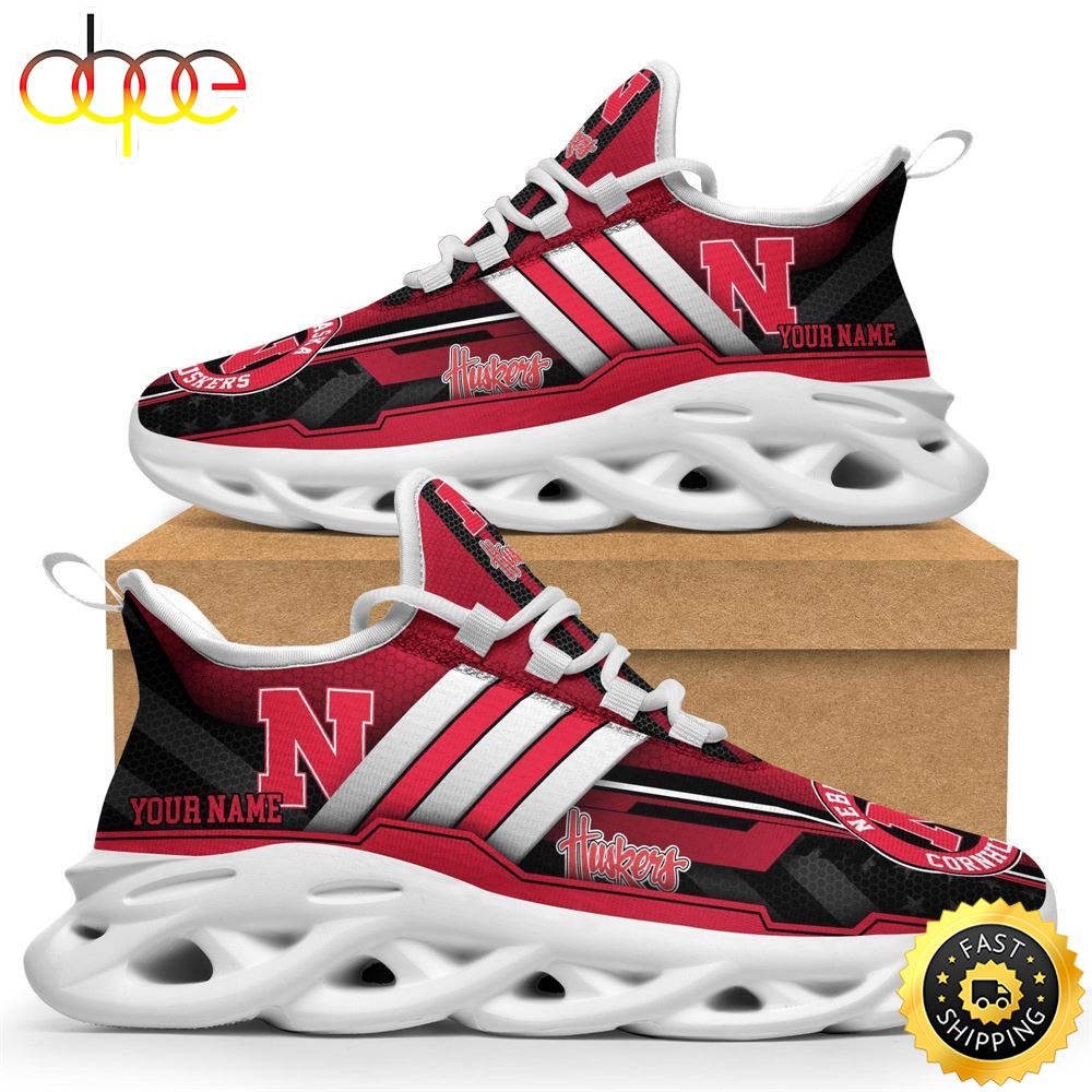 Custom Name NCAA Nebraska Cornhuskers Max Soul Sneakers Trending Summer 1 Hity85