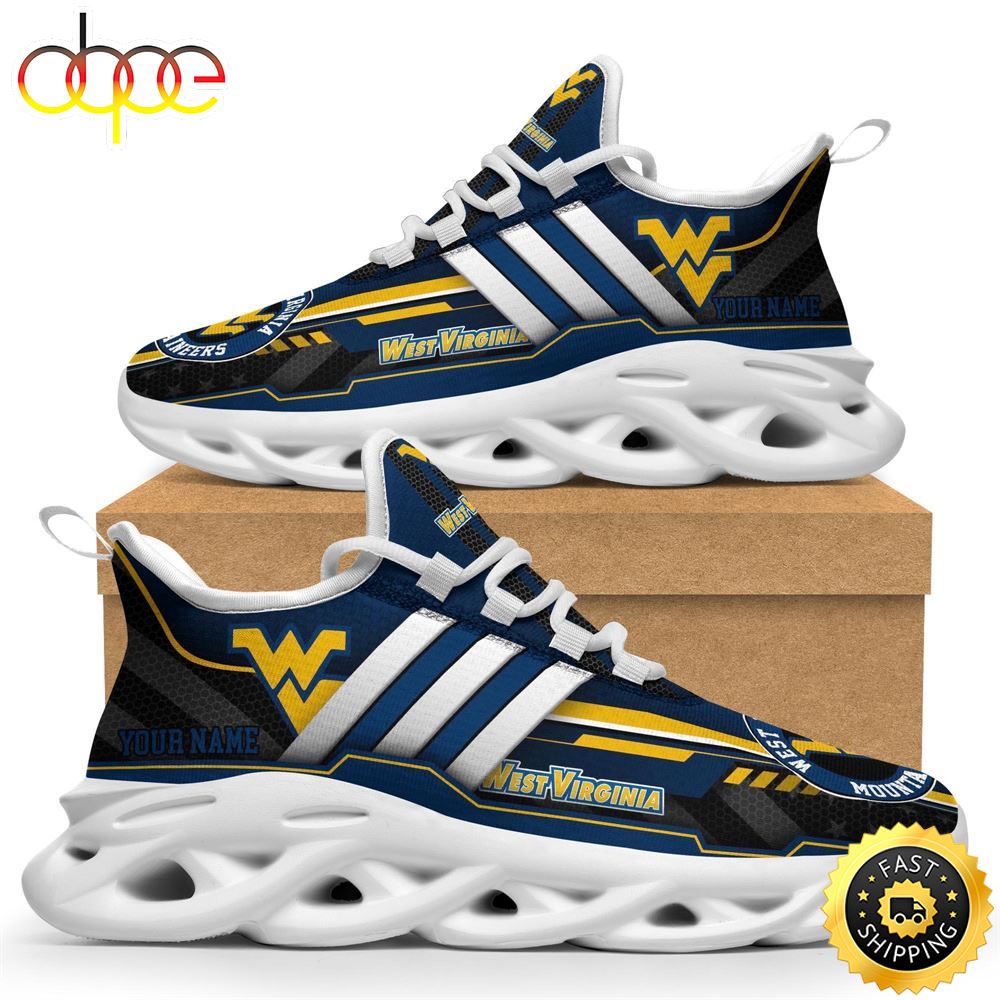 Custom Name NCAA West Virginia Mountaineers Max Soul Sneakers Trending Summer 1 Vqjloo
