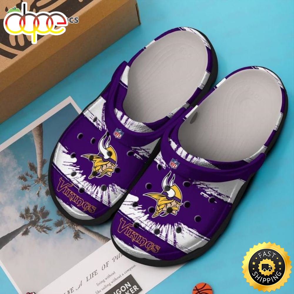 Custom Vikings Crocs Clog Shoes Orc9i5