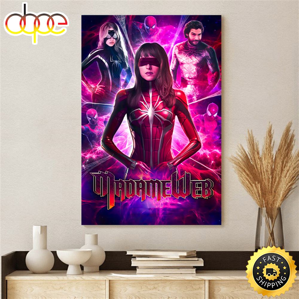 Dakota Johnson S Madame Web Gets Fan Poster With Spide Poster Canvas M7ivqz