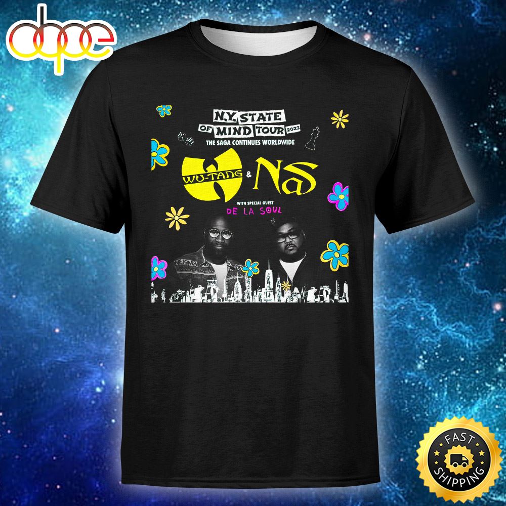De La Soul Added To Nas Wu Tang Clan S N.Y. State Of Mind Tour Unisex Tshirt Nimuew