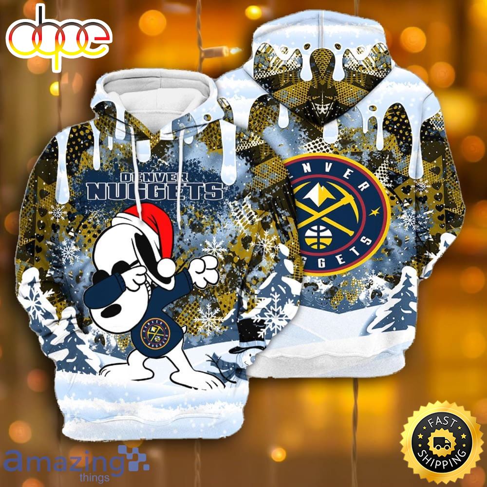 Denver Nuggets Snoopy Dabbing The Peanuts Sports Football American Christmas All Over Print 3D Hoodie As24s8