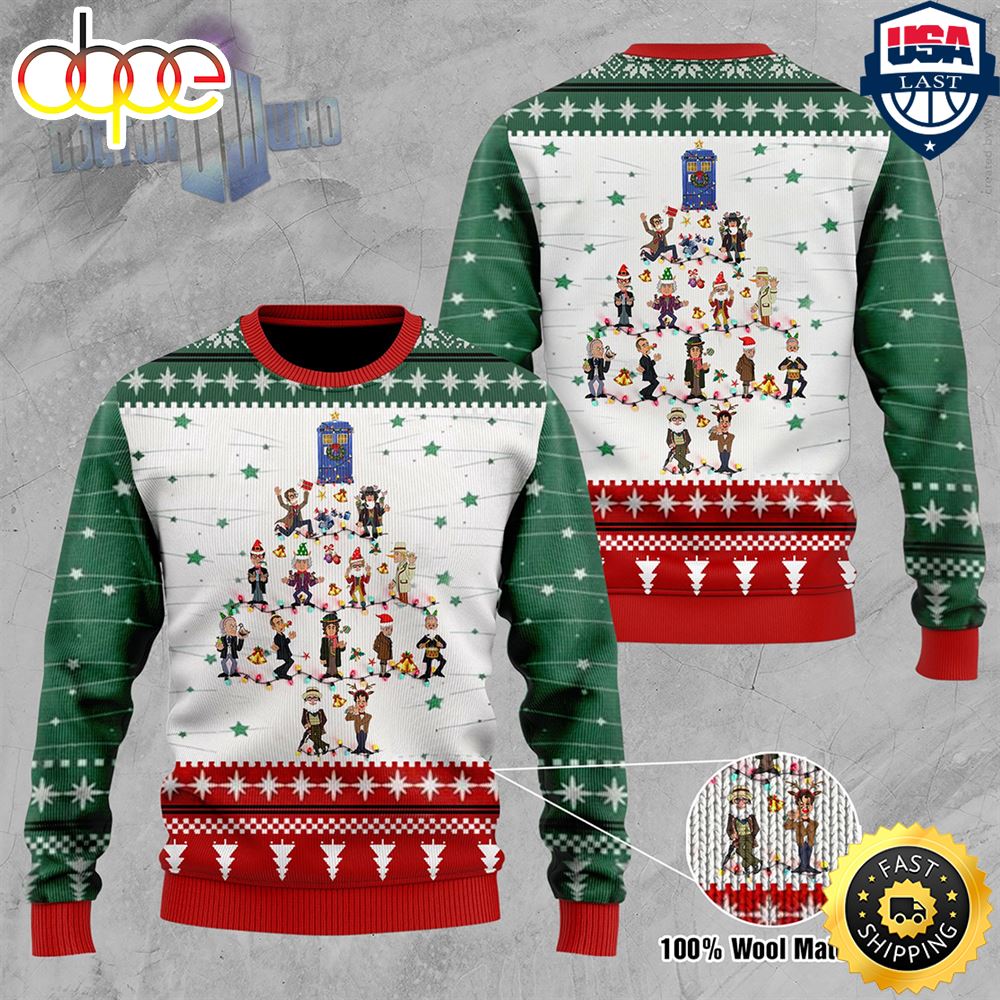 Doctor Who Knitted Christmas Sweater Vtdcuf