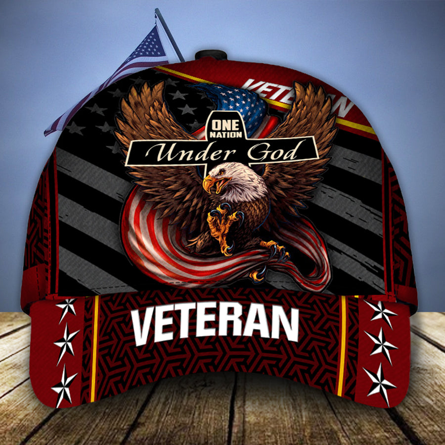Eagle US One Nation Under God Veteran Classic Cap Rsm6md