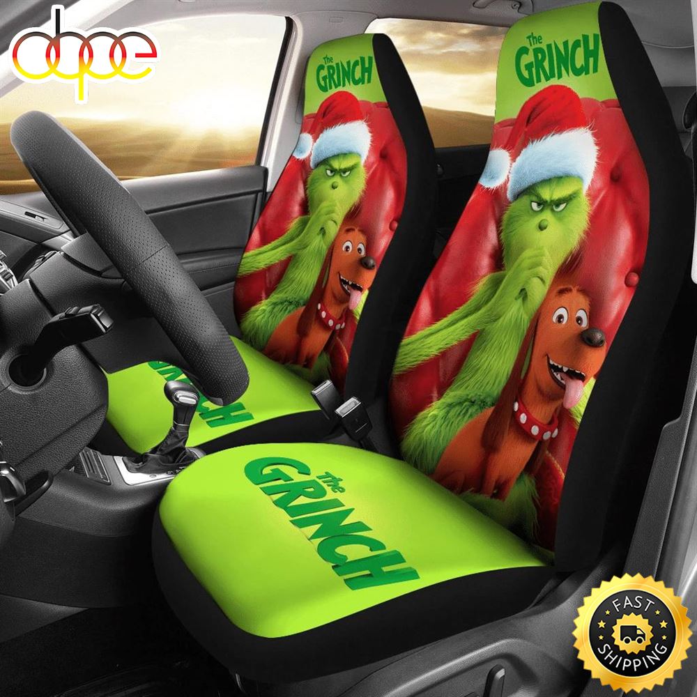 Grinch And Max Dog Christmas Funny Car Seat Covers Amazing Gift Wggs6w
