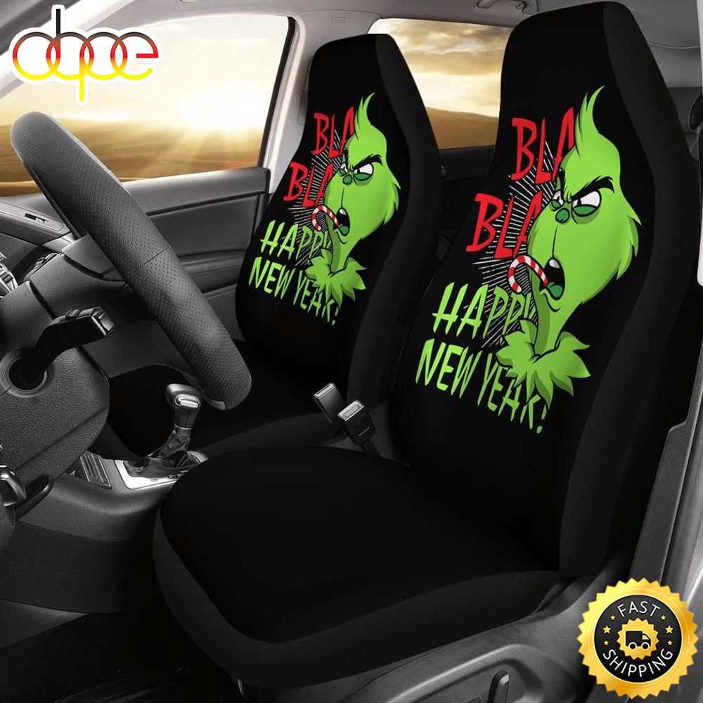 Grinch Bla Bla Happy New Year Movie Car Seat Covers Amazing Gift Qozlkj