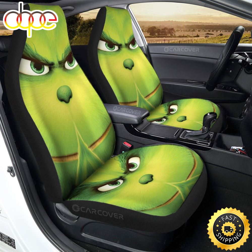 Grinch Car Seat Covers Custom Christmas Car Interior Accessories –