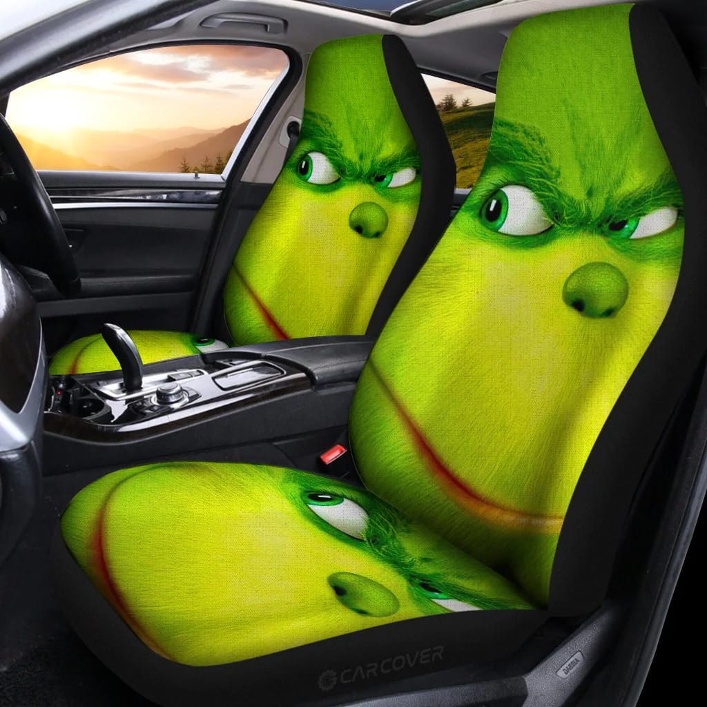 Grinch Car Seat Covers Custom Christmas Car Interior Accessoriess Ugesvn