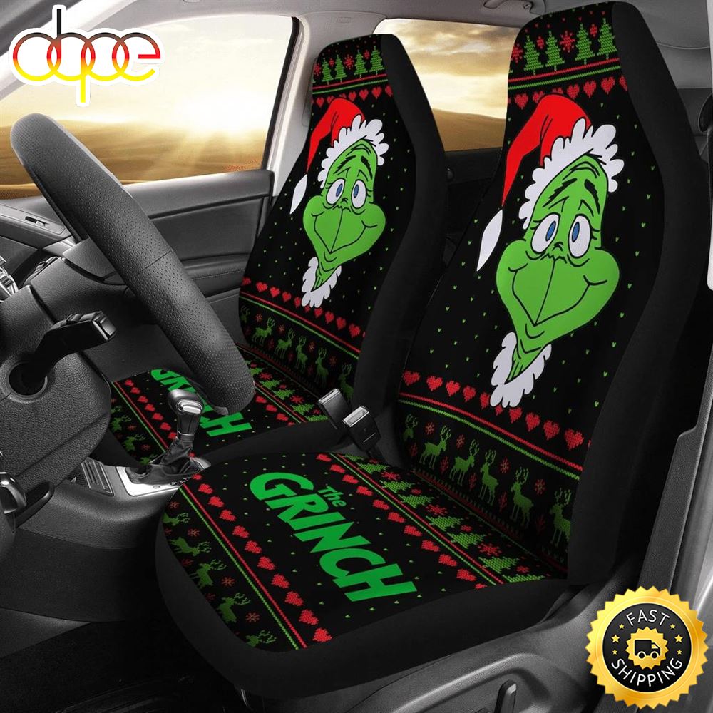 Grinch Christmas Car Seat Covers Amazing Gift Yy1lqo
