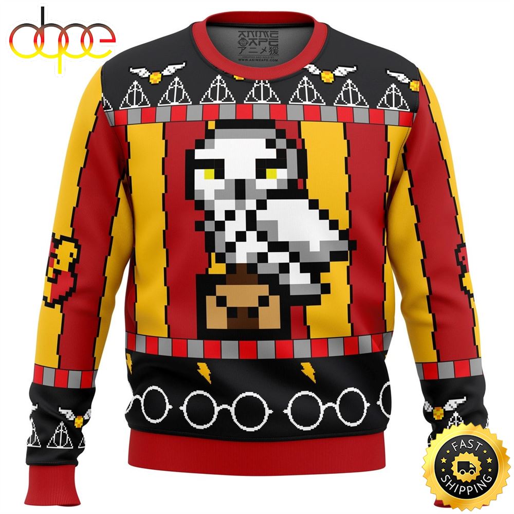HP House Owl Harry Potter Ugly Christmas Sweater Bda7vz