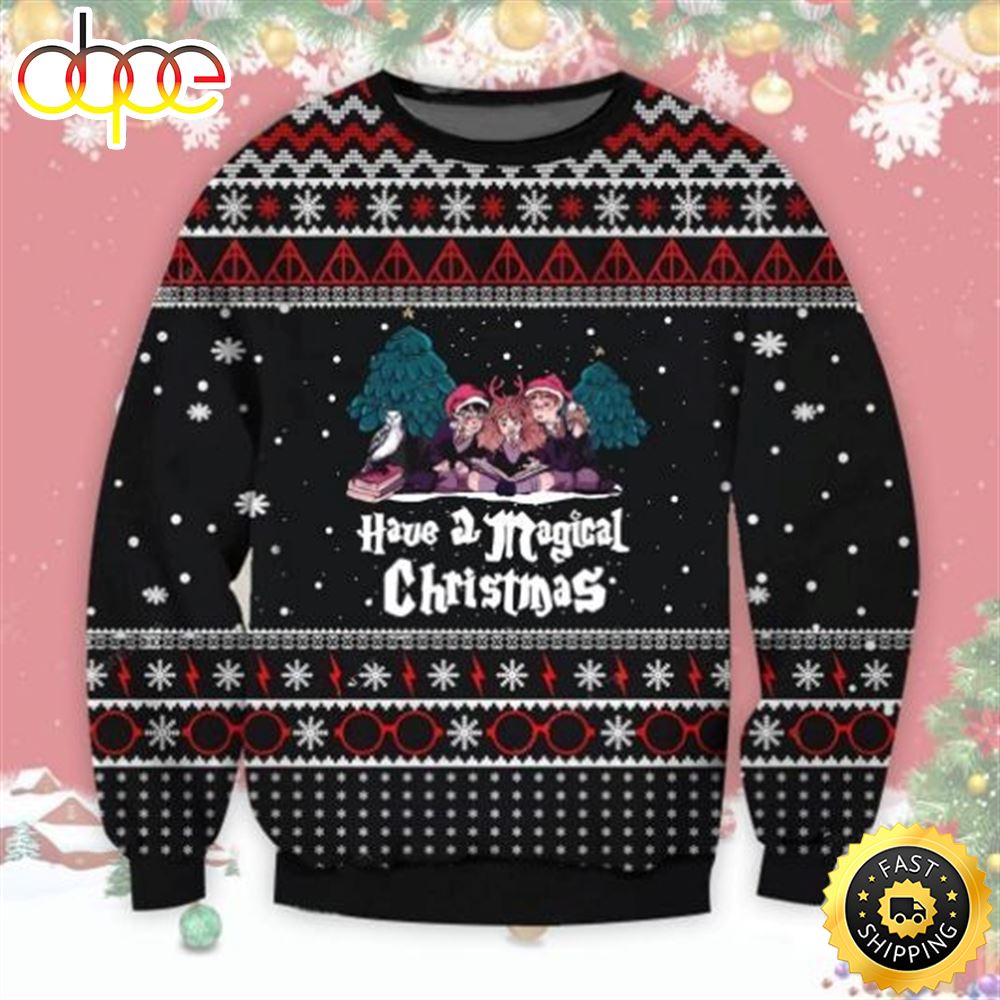 Harry Potter Ugly Christmas Sweater Have A Magical Cwzdly