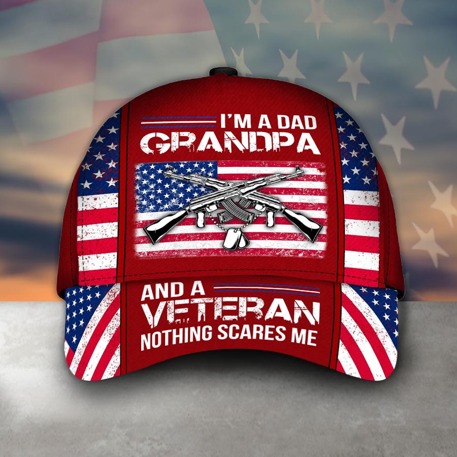 I Am A Dad Grandpa And A Veteran Cap J18kru