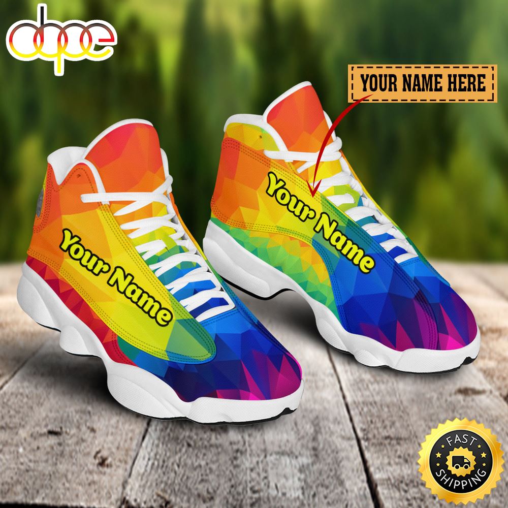 Lgbt Colorful Pieces Custom Name Jd13 Shoes Bwuvz5