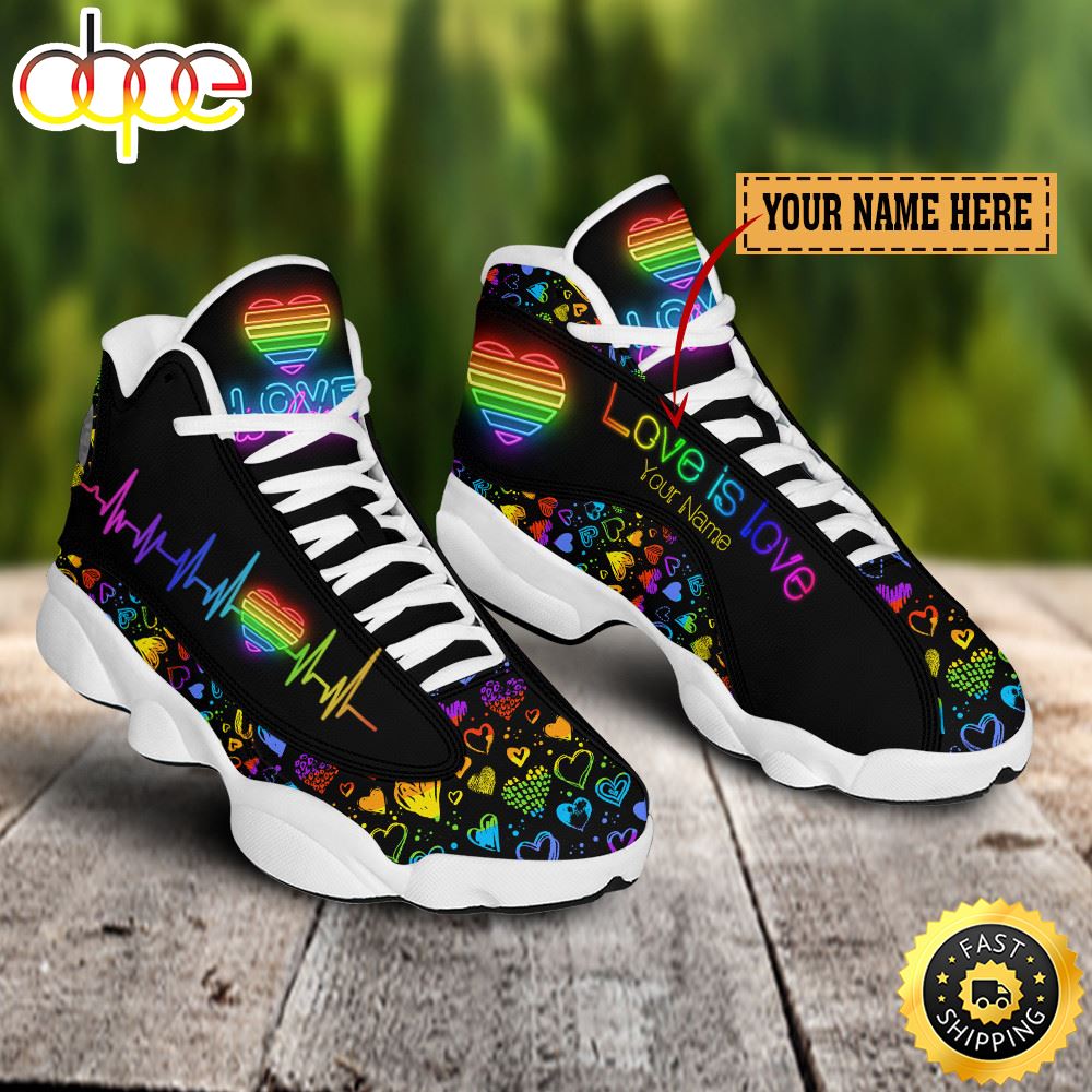 Lgbt Love Is Love Heart Beat Custom Name Jd13 Shoes Odtyvv