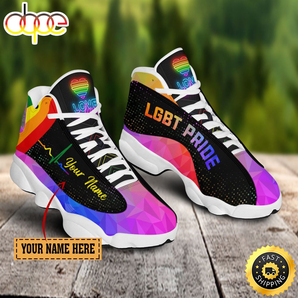 Lgbt Pride Heart Beat Custom Name Jd13 Shoes Ltgc4t