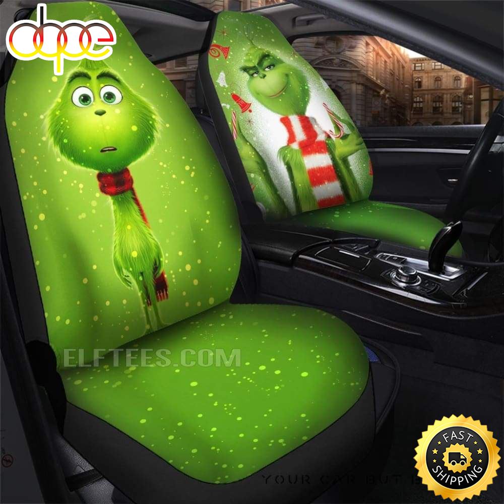 Little Cute Grinch Face How The Grinch Stole Christmas Car Seat Covers Uovbxr