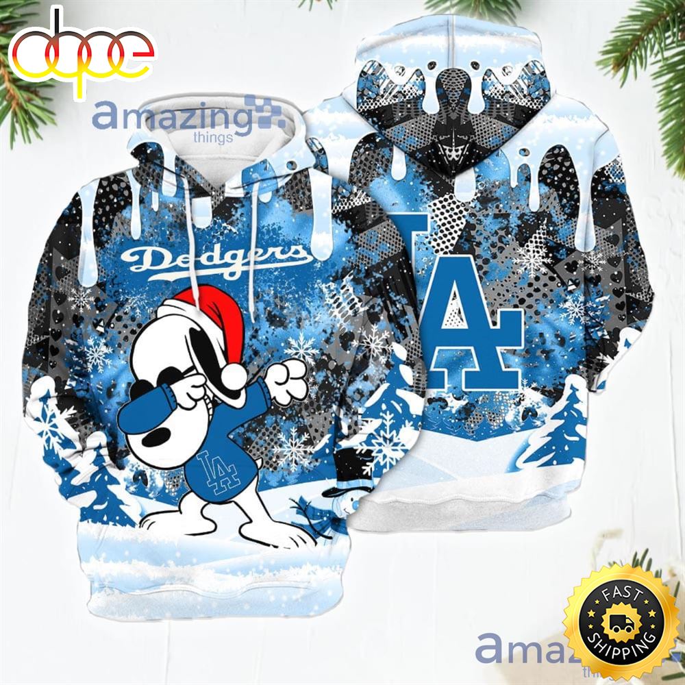 Los Angeles Dodgers Snoopy Dabbing The Peanuts Sports Football Christmas Giift 3D Hoodie For Men And Women Xcjs0v
