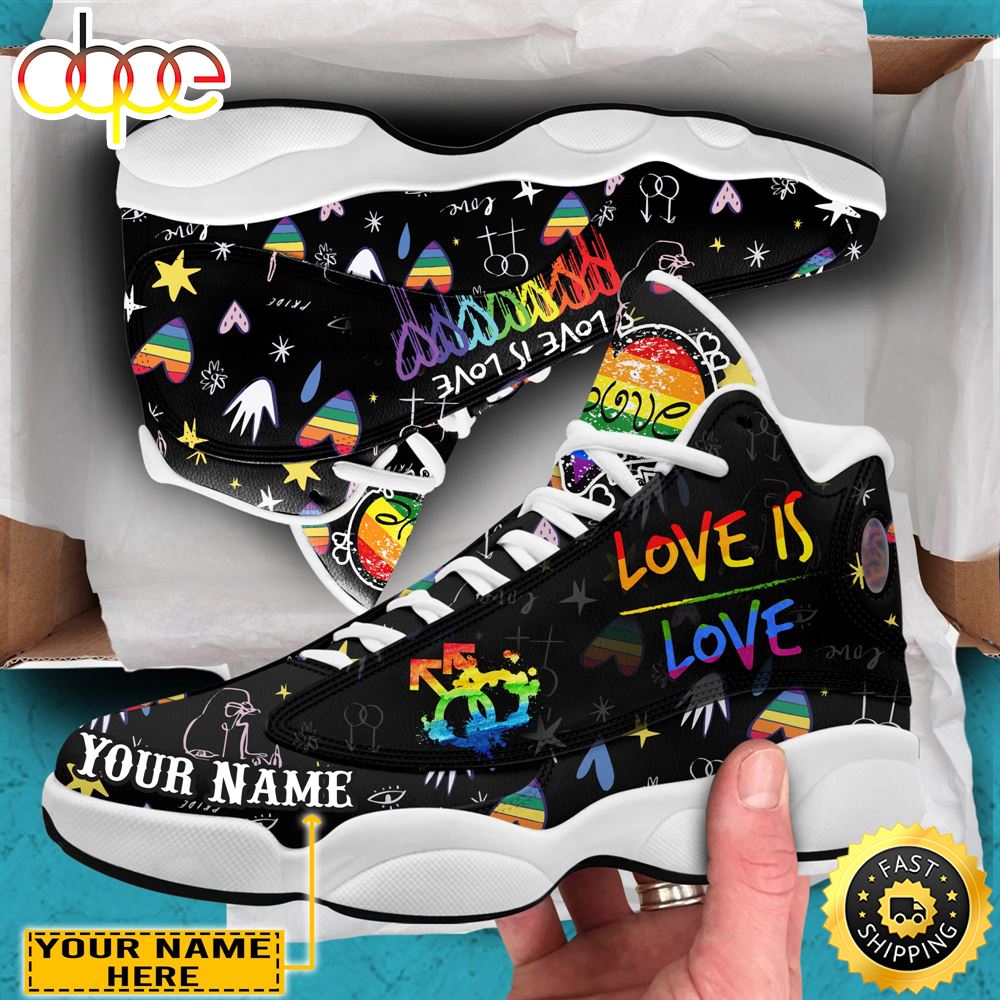 Love Is Love Pride Lgbt Custom Name Jd13 Shoes Fqmok1