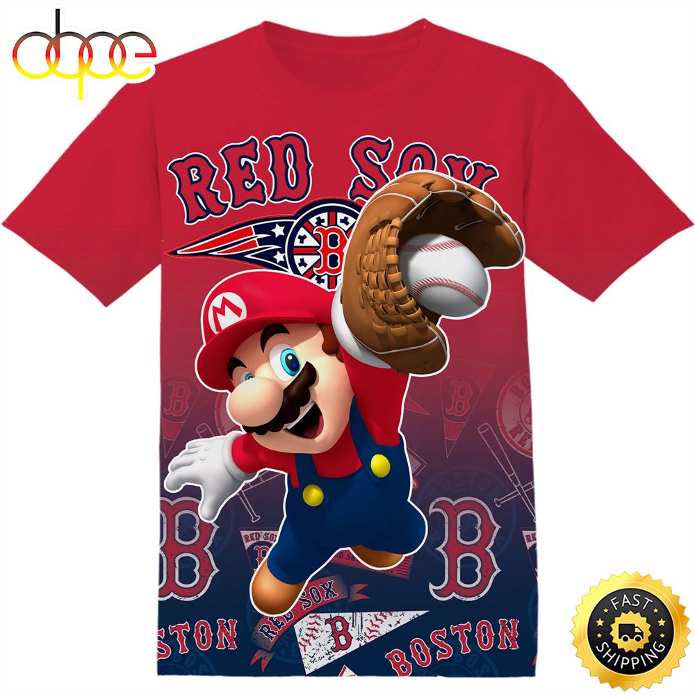 MLB Boston Red Sox Super Mario Tshirt Adult And Kid Tshirt Cddiw2